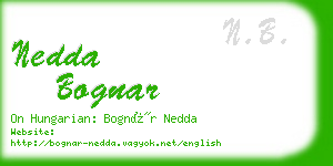 nedda bognar business card